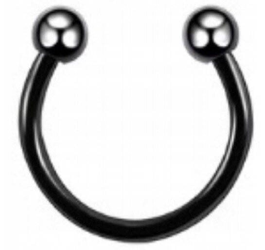 Podkówka Kolczyk do Nosa, Ucha, Wargi z Kuleczkami SS316L 1,2/6-10/3+3 mm (1)