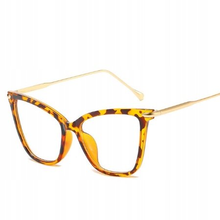 OKULARY ZERÓWKI Kocie Eleganckie Retro Leopard (3)
