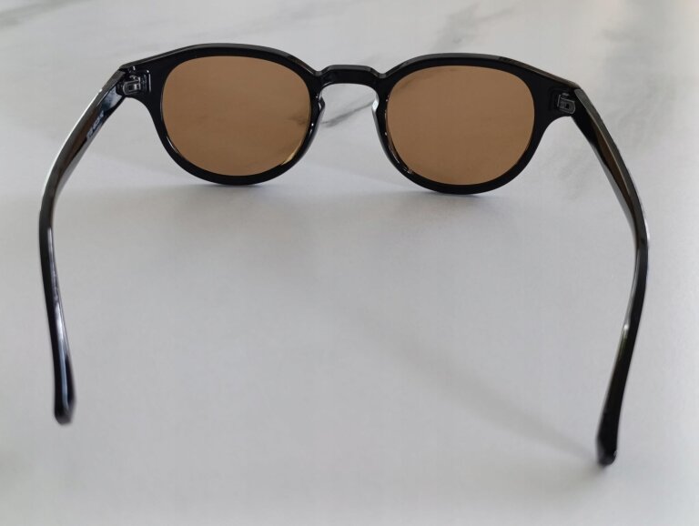 Okulary Przeciwsłoneczne Damskie Męskie Czarne UV400 Brązowe Szkła Retro (10)