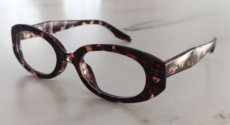 Ttortoise okulary zerówki styl retro, gruba oprawka, owalny kształt, unisex (4)