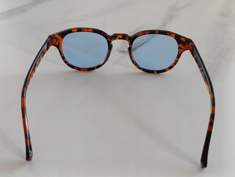 Okulary Przeciwsłoneczne Unisex Panterka UV400 Niebieskie Szkła Retro (9)