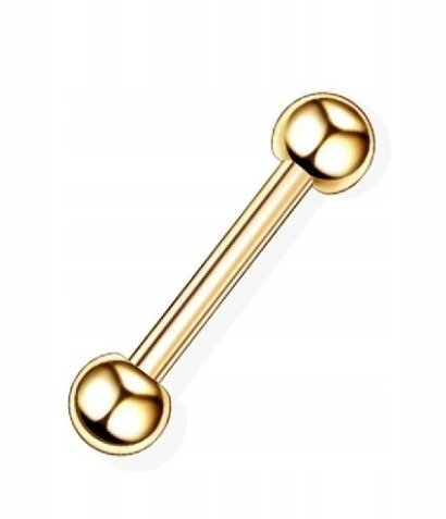 Sztanga Klasyczna z Kuleczkami Kolczyk do Ucha, Nosa, Brwi 1,2/6-10/3+3 mm (1)