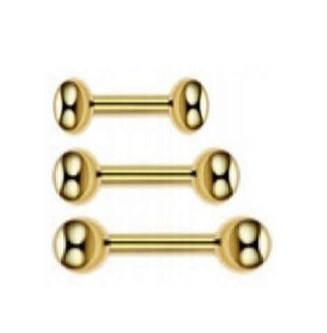 Sztanga Klasyczna z Kuleczkami Kolczyk do Ucha, Nosa, Brwi 1,2/6-10/3+3 mm (2)