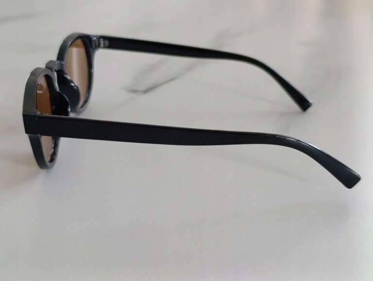 Okulary Przeciwsłoneczne Damskie Męskie Czarne UV400 Brązowe Szkła Retro (9)