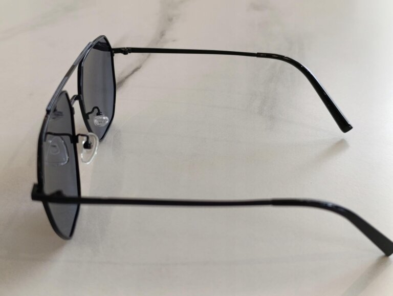 Okulary Przeciwsłoneczne Aviator Premium Black geometryczne, metalowe (6)