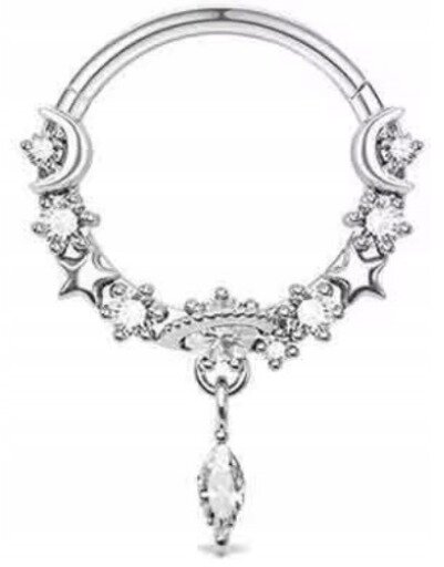 Kolczyk kółko clicker helix Septum Cyrkonie Punk PIERCING Stal 316L 1,2/8-10 MM (1)