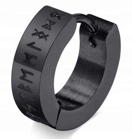 Viking Norse Kolczyk Okrągły Ze Stali Punk Gothic (1)