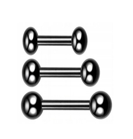 Sztanga Klasyczna z Kuleczkami Kolczyk do Ucha, Nosa, Brwi 1,2/6-10/3+3 mm (2)
