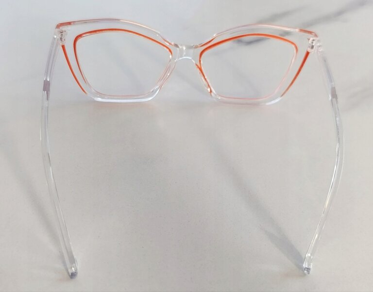 Eleganckie Okulary Zerówki Antiblue Transparentne designerskie typu Cat Eye (8)
