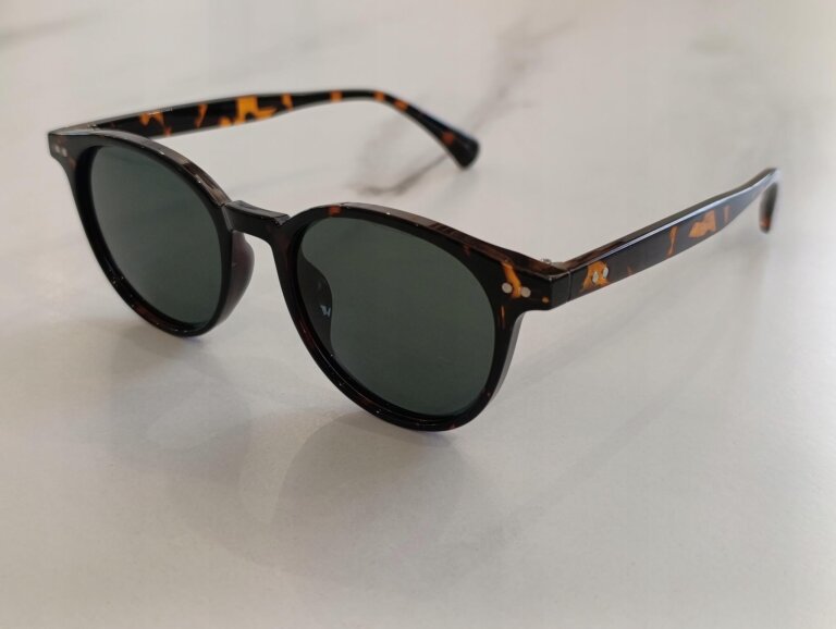 Okulary Przeciwsłoneczne Unisex Szylkretowe Okrągłe Brązowe UV400 (6)