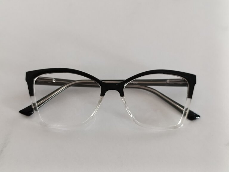 DAMSKIE CZARNE OKULARY ZERÓWKI PŁASKIE OPRRAWKI RETRO (4)