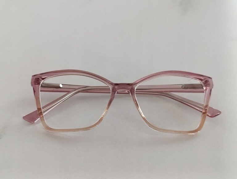 DAMSKIE RÓŻOWE OKULARY ZERÓWKI PŁASKIE OPRRAWKI RETRO (4)