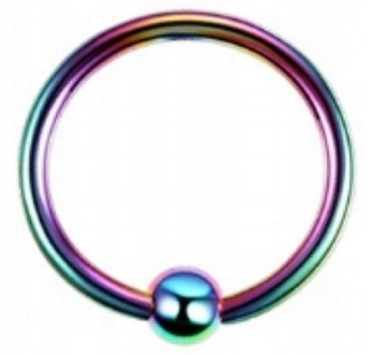 Kolczyk do Nosa, Ucha SEPTUM Kuleczka Zamknięta w Środku SS316L 1,2/6-10/3 mm (1)