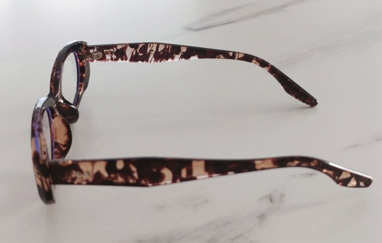 Ttortoise okulary zerówki styl retro, gruba oprawka, owalny kształt, unisex (5)