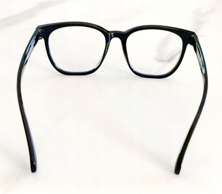 CZARNE OKULARY ZERÓWKI DUŻE OPRAWKI RETRO Z FILTREM BLUE LIGHT (8)