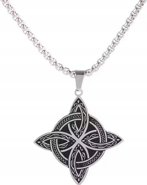 Srebrny Naszyjnik Vintage Amulet Celtycki Łańcuszek STAL Punk Gothic (2)