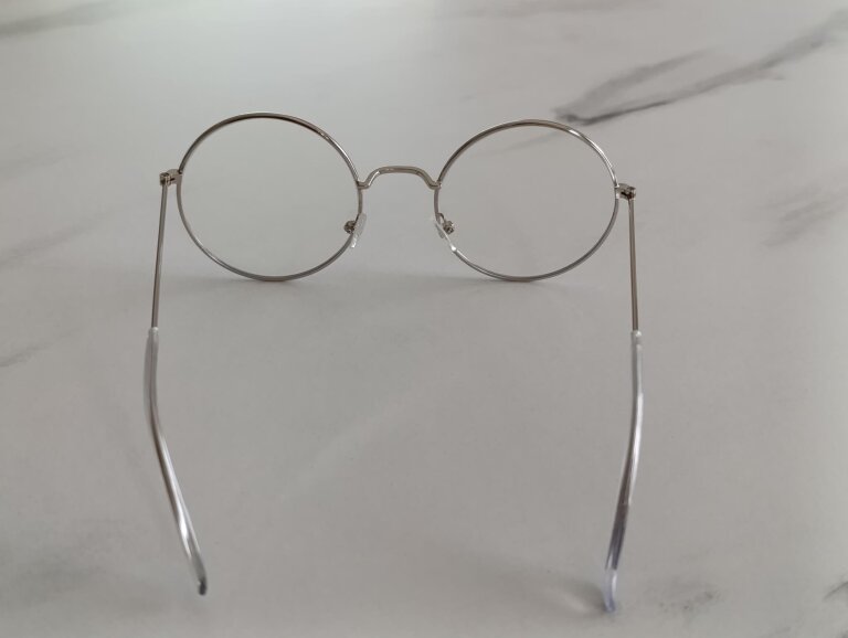 Okulary Zerówki Okrągłe Srebrne Metalowe Lenonki Damskie Męskie Unisex (9)
