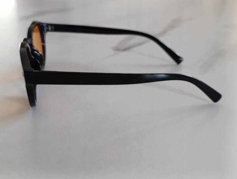 Okulary Przeciwsłoneczne Czarne Unisex Damskie Męskie Retro UV400 (8)