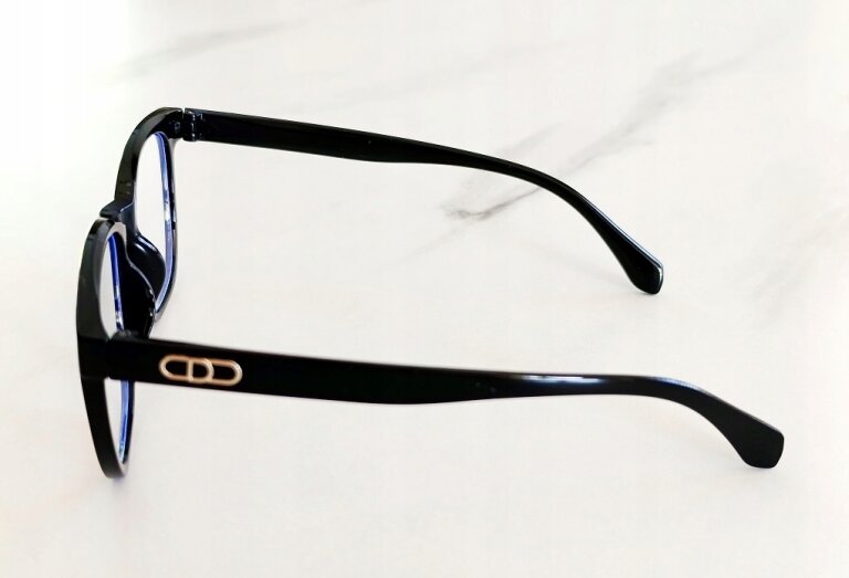 CZARNE OKULARY ZERÓWKI DUŻE OPRAWKI RETRO Z FILTREM BLUE LIGHT (7)