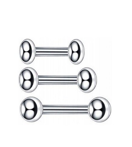 Sztanga Klasyczna z Kuleczkami Kolczyk do Ucha, Nosa, Brwi 1,2/6-10/3+3 mm (2)