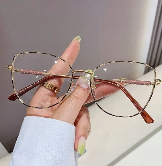 MODNE DAMSKIE OKULARY ZERÓWKI Z FILTREM BLUE LIGHT DO KOMPUTERA (3)