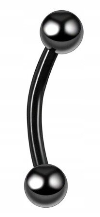 Banan Kolczyk do Ucha, Brwi z Kuleczkami SS316L 1,2/6-10/3+3 mm (1)