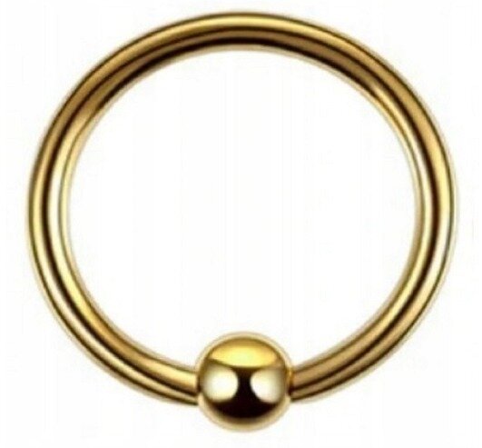 Kolczyk do Nosa, Ucha SEPTUM Kuleczka Zamknięta w Środku SS316L 1,2/6-10/3 mm (1)