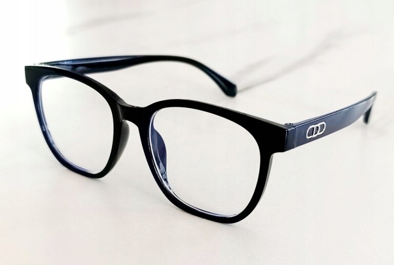 CZARNE OKULARY ZERÓWKI DUŻE OPRAWKI RETRO Z FILTREM BLUE LIGHT (6)