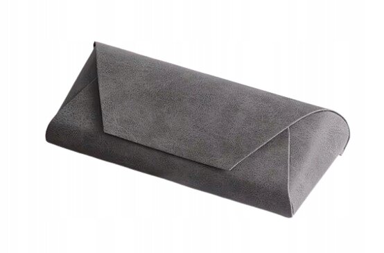 PUDEŁKO ETUI POKROWIEC NA OKULARY SZARE W STYLU VINTAGE (1)