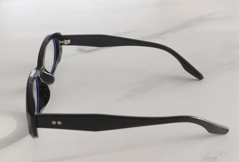 Czarne okulary zerówki w stylu retro, gruba oprawka, owalny kształt, unisex (6)