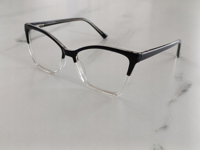 DAMSKIE CZARNE OKULARY ZERÓWKI PŁASKIE OPRRAWKI RETRO (7)