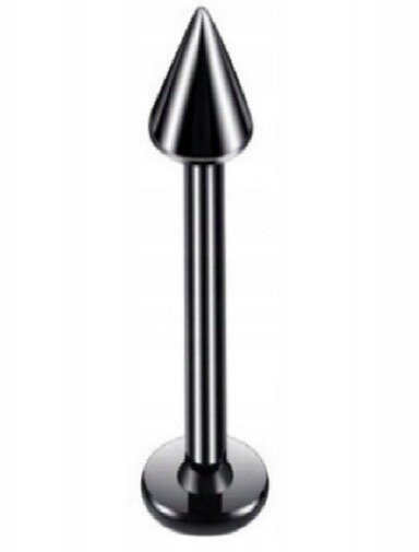Labret ze stożkiem Kolczyk do Wargi, Ucha, Brody 1,2/6-10/3 mm STAL (1)