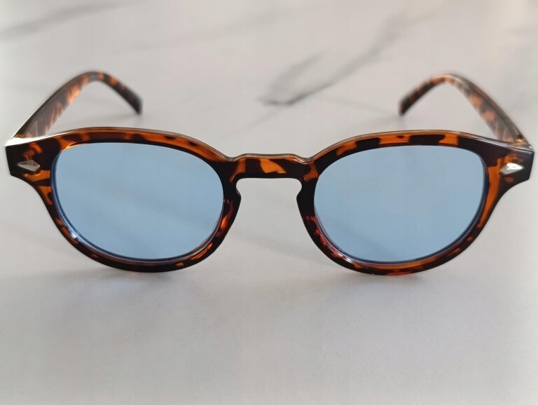 Okulary Przeciwsłoneczne Unisex Panterka UV400 Niebieskie Szkła Retro (6)