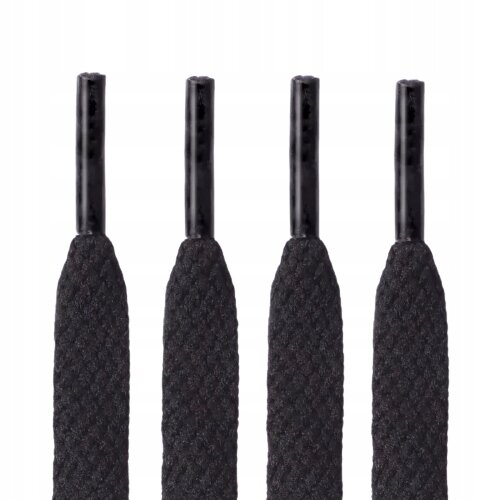Sznurówki sznurowadła płaskie 8 mm 100 cm czarny (3)
