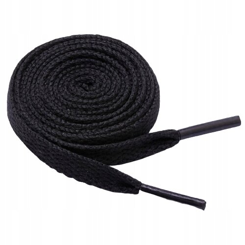 Sznurówki sznurowadła płaskie 8 mm 100 cm czarny (1)