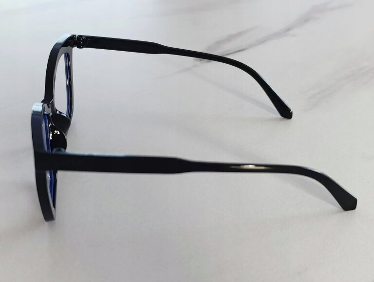 Eleganckie Okulary Zerówki Antiblue Czarne designerskie typu „Cat Eye” (7)