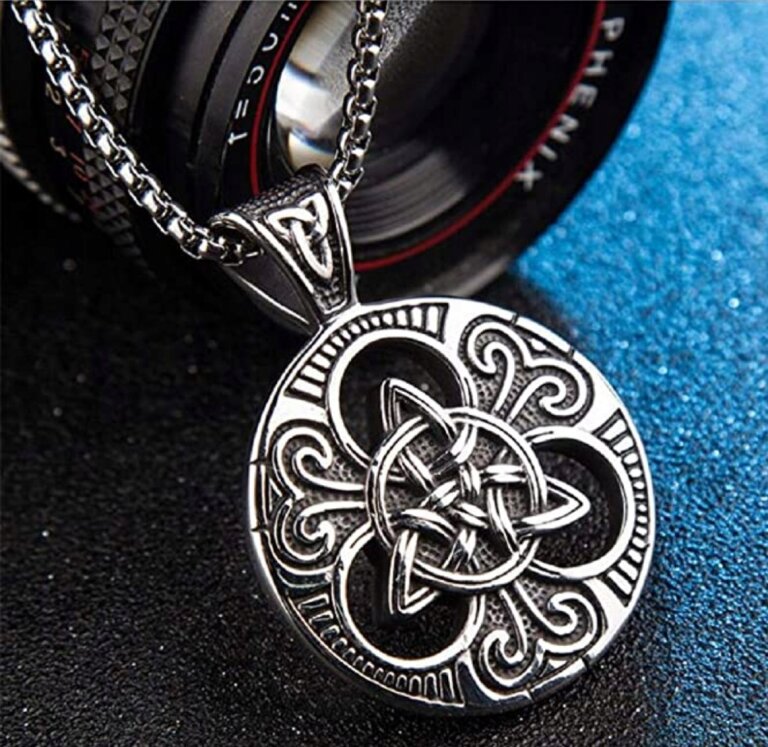 Męski Naszyjnik Viking Węzeł Nordic Amulet Trinity (6)