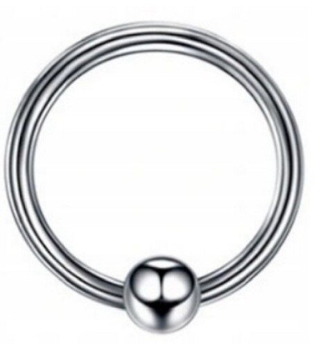 Kolczyk do Nosa, Ucha SEPTUM Kuleczka Zamknięta w Środku SS316L 1,2/6-10/3 mm (1)