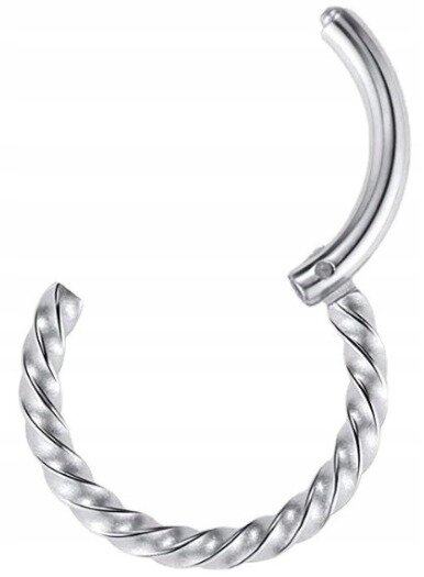 Kolczyk do Nosa Ucha Kółeczko Clicker Twist SS316L (2)