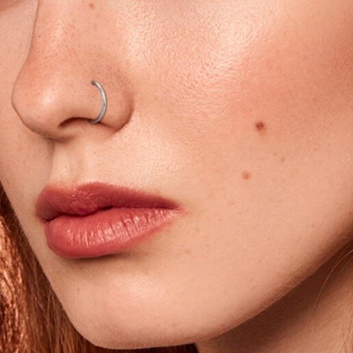 Tytanowy Kolczyk Clicker PIERCING w kształcie litery D HELIX Lobe 1,2/8-10 (5)