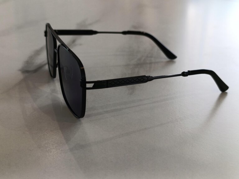 Okulary Przeciwsłoneczne Męskie Damskie Czarne Pilotki Aviator UV400 (8)