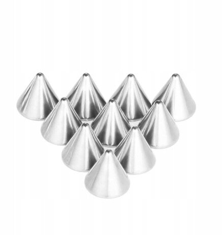 Stożek, Kolec do Piercingu 3-6 mm, gwint 1.2 SS316L (2)