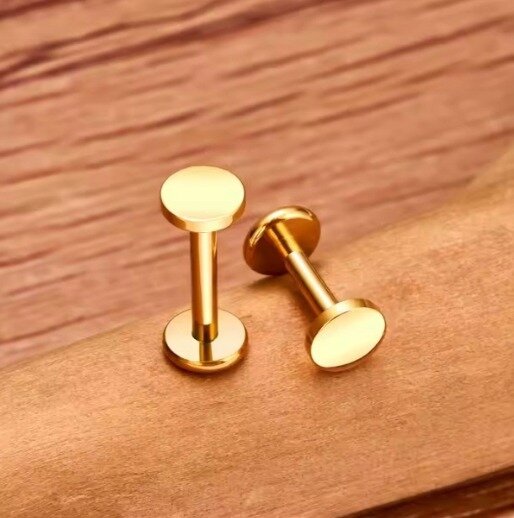 Tytanowy Kolczyk Labret PIERCING kształt Koła HELIX Lobe 1,2/6-10/4 MM (3)