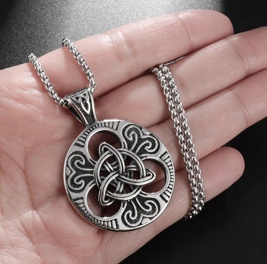 Męski Naszyjnik Viking Węzeł Nordic Amulet Trinity (4)