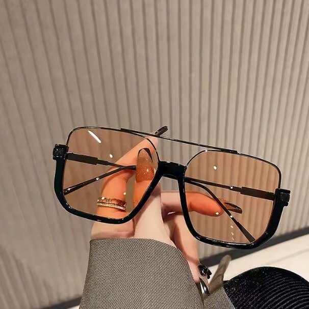 STYLOWE KWADRATOWE OKULARY PRZECIWSŁONECZNE DAMSKIE UV400 POLARYZACJA (10)