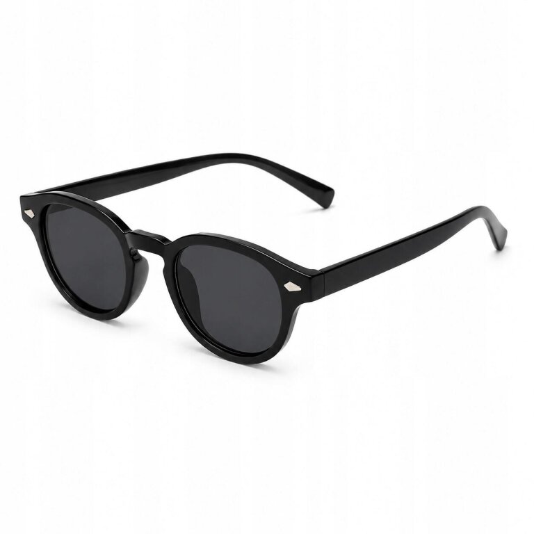 Okulary Przeciwsłoneczne Czarne Unisex Damskie Męskie Retro UV400 (4)
