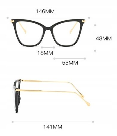 OKULARY ZERÓWKI Kocie Eleganckie Retro Leopard (5)