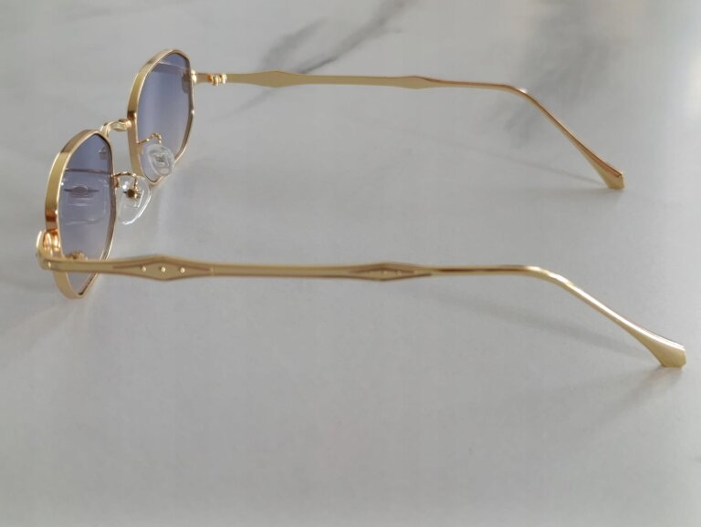 Okulary Przeciwsłoneczne Złote Retro Vintage UV400 Unisex (7)
