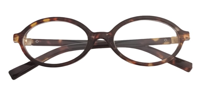 Stylowe okulary zerówki w brązowych oprawkach tortoiseshell okrągłe, unisex (2)