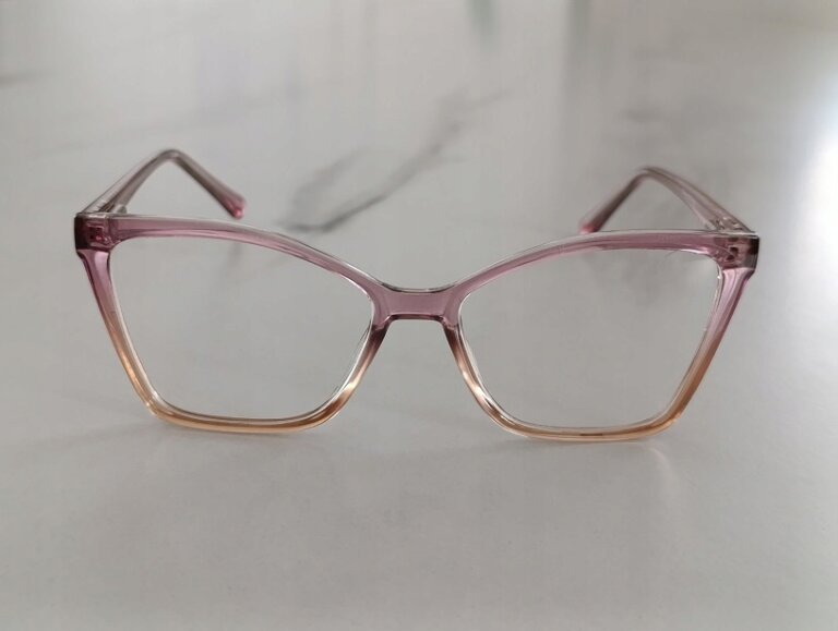 DAMSKIE RÓŻOWE OKULARY ZERÓWKI PŁASKIE OPRRAWKI RETRO (5)
